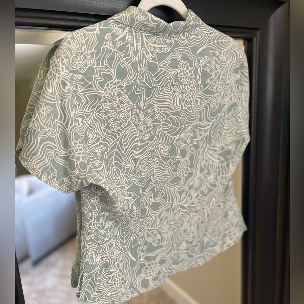 Vintage Hilo Hattie The Original Hawaiian Silk Button Blouse Size‎ XS (148) - Picture 7 of 8
